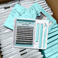 Precio de Fábrica, Pestañas Segmentadas Precortadas de 8-10 mm, Kit de Extensión de Pestañas Personalizado, Pestañas Individuales en Racimos, Juego de Pestañas