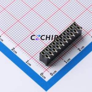 SSM-110-L-DV-LC Pin Socket SMD,P=2.54mm Connector 2.54mm 2.54mm Square Hole Vertical Mount - Product Image 2