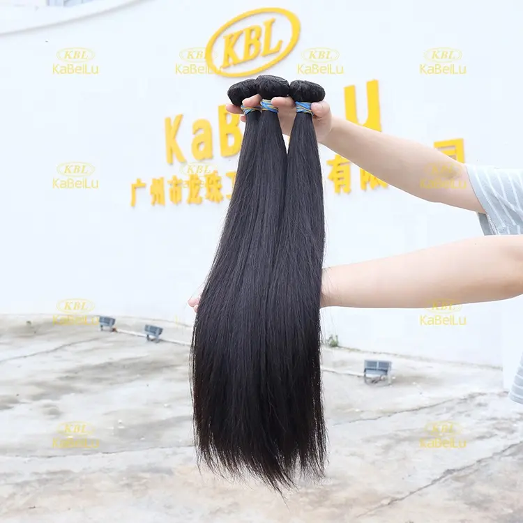 Paquete de extensiones de cabello humano brasileño, máquina alineada con cutícula de peso estándar, novedad, precio KBL, 3 uds.