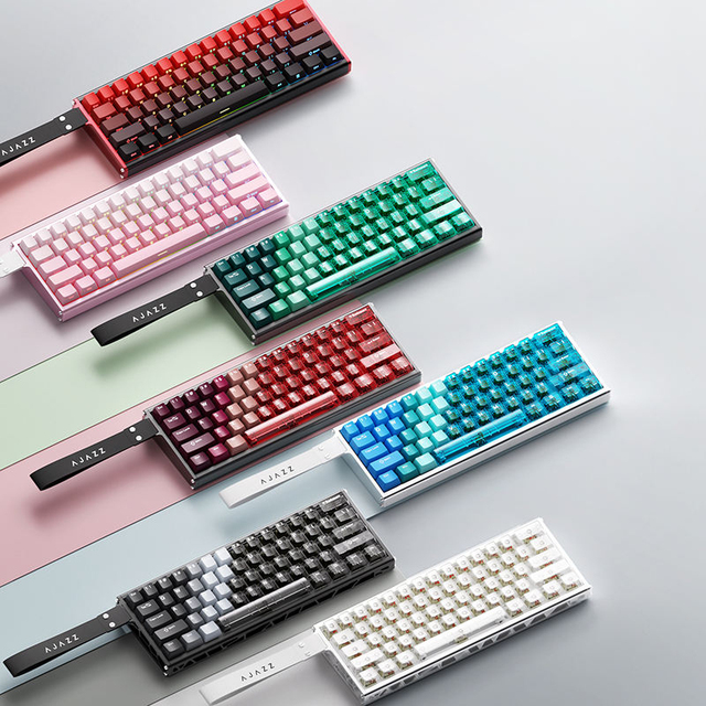 Ajazz ALUX60 Wired Mechanical Gaming Keyboard With Type C Magnetic Switch Hot Swappable RGB Backlit for PC Laptop Gamer