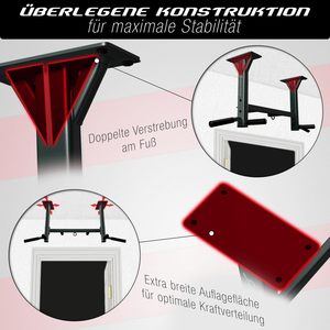 Wellshow Sport 4in1 Klimmzugstange KS400 Deckenmontage, Barre de traction, 6 rutschfeste Griffe, - Product Image 5