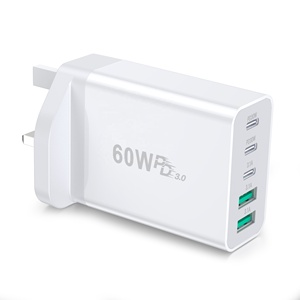 Chargeur mural rapide HNT OEM 60W PD 3.0 avec prise UK, 5 ports (3C2A), adaptateur <span class=keywords><strong>secteur</strong></span> USB C multi-prises pour <span class=keywords><strong>iPhone</strong></span>, iPad, Samsung, ordinateur portable - Product Image 6
