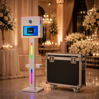 Cabina de Fotos DSLR con Pantalla Táctil de 15.6 Pulgadas, Compatible con Impresora y Cámara, para Fiestas y Selfies