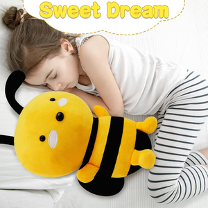 Venta al por mayor juguetes suaves de abeja de varios tamaños máquina de garra muñeca niños regalos lindos dibujos animados peluche insecto abeja juguetes de animales de peluche - Product Image 3