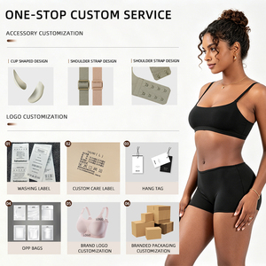 Set <span class=keywords><strong>Reggiseno</strong></span> Push-up Americano ed Europeo Senza Cuciture per Donna, Taglie Forti, in <span class=keywords><strong>Cotone</strong></span>, Sportivo, <span class=keywords><strong>con</strong></span> Slip, Senza Fodera, Senza Gancetti - Produttore - Product Image 6
