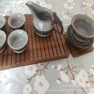 Boîte à mouchoirs en bois d'acacia, support à couverts, dessous de verre, tapis de théière, organisateur de bureau multifonction en bois massif isolant thermiquement - Product Image 1