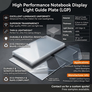 Panneau de guidage lumineux (LGP) de qualité supérieure pour module de rétroéclairage d'ordinateur portable 14 et 15,6 pouces, pressé à chaud, vente en gros directe usine - Product Image 3