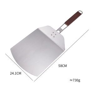 Outils et accessoires de pâtisserie, <span class=keywords><strong>pelle</strong></span> à <span class=keywords><strong>pizza</strong></span> pliable en acier inoxydable avec manche en <span class=keywords><strong>bois</strong></span>, <span class=keywords><strong>pelle</strong></span> à <span class=keywords><strong>pizza</strong></span> pour four à <span class=keywords><strong>pizza</strong></span> - Product Image 2