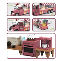 Nouveau modèle camping-car jouet voiture 2.4G télécommande récréative touring camion crème glacée rv jouer maison mini jouet camping-car pour les enfants