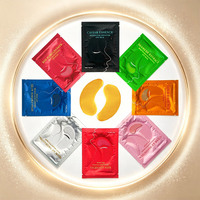 Masques Contour des Yeux Hydrogel Beauté Personnalisés en Or 24K pour Soin Coréen à la Vitamine C et au Collagène, pour Éclaircir les Cernes