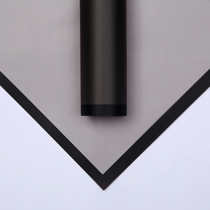 Papier d'emballage floral coréen mat en gros, papier d'emballage pour bouquet de fleurs fraîches avec bord doré et film gelée - Product Image 4