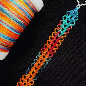 ด้าย100% เส้นใยโพลีเอสเตอร์คุณภาพสูง0.3มม. เคลือบเงาดาวแบบกลมเชือกสานที่ไม่กระจัดกระจาย - Product Image 2