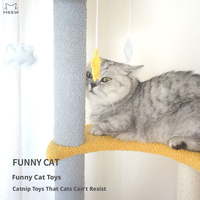 Arbre à chat multi-niveaux Star Moon Cloud avec griffoir en sisal, tour d'escalade pour chat en peluche douce et jouets suspendus pour chats d'intérieur