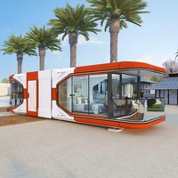 HJ Tout en Un Portable Modulaire Espace Capsule Maison pour Homestay Terrasse Jardin Chambre Logement Temporaire