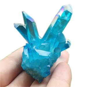 Placa electrochapada de cristal azul de alta calidad, drusa de cristal geoda de titanio Aura, venta al por mayor - Product Image 6