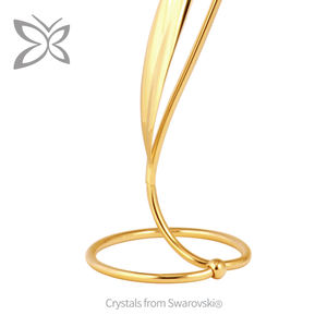 งานแกะสลักคริสตัลรูปดอกบลูเบลล์ ชุบทอง ประดับคริสตัลเจียระไนทรงเหลี่ยม งานศิลปะพื้นบ้านสไตล์ยุโรป สำหรับงานแต่งงาน - Product Image 6