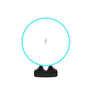 Support de téléphone magnétique N52 puissant en alliage d'aluminium pour voiture, <span class=keywords><strong>chargeur</strong></span> sans fil 360° réglable pour grille d'aération, charge rapide 15W, lumière bleue ambiante - Product Image 4