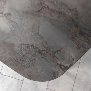 Mesa de Comedor Extensible Rosse Marmaris con Cubierta de Mármol de Lujo, Patas de Metal de Estilo Europeo Moderno, Rectangular, para 6 Personas, Turquía - Product Image 3