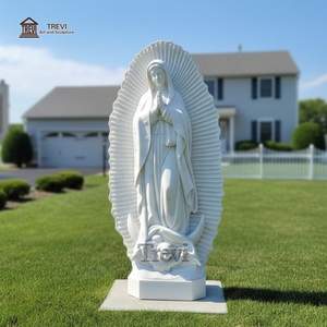 Statua TREVI Grande in <span class=keywords><strong>Marmo</strong></span> della Vergine Maria Cattolica, Scultura della Madonna di Guadalupe per Esterni - Product Image 4