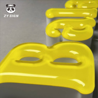Letras de Canal 3D Personalizadas, Letras del Alfabeto de Goma de Color Caramelo, Letrero de Neón, Logotipo Personalizado, Letrero Acrílico