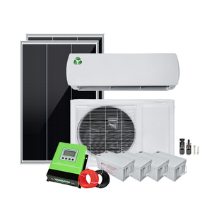 เครื่องปรับอากาศพลังงานแสงอาทิตย์ 100% บริสุทธิ์ 12000BTU 18000BTU DC48V แบบออฟกริด พร้อมแบตเตอรี่เจลสำหรับติดตั้งแบบแยกส่วนบนผนังบ้าน - Product Image 1