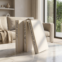 Ensemble de faux livres décoratifs pliables avec textes inspirants pour la décoration de salon, chambre, armoire ou table