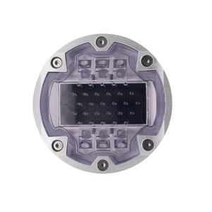 Lampe solaire à LED pour goujon de route <span class=keywords><strong>Prix</strong></span> d'usine Blanc Réfléchissant PC Matériau plastique Cat Eye Design pour marquage routier surélevé - Product Image 2