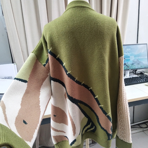 Custom <strong>Ladies</strong> Knitted Plus Size Thick Jacquard <strong>Cardigan</strong> Wool Sweaters <strong>Christmas</strong> Women <strong>Cardigans</strong>. - Product Image 6