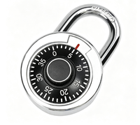 Cadenas à combinaison à cadran rond en alliage de zinc, serrure à disque rotatif à code réinitialisable, verrou de sécurité pour casier de gym, armoire, école