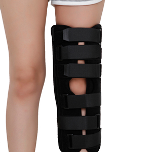 Attelle de fixation <span class=keywords><strong>externe</strong></span> médicale orthopédique Kangda pour immobilisation du genou Attelle de genou 3 panneaux avec rembourrage interne en éponge - Product Image 1