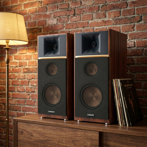 Nuevos Altavoces de Estantería de Madera de Tres Vías y 160 W con Subwoofer de 5,25'', 2.0 Activos, con Cable e Inalámbricos BT5.3, Cono de Cobre, Bajos de Alta Potencia - Product Image 5