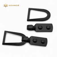 HONMEO – Nouvelle boucle en alliage de zinc noir mat personnalisée, cloutée, pour manteau, veste, trench, couture