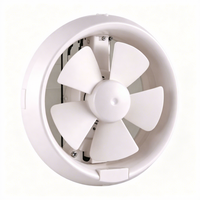 Ventilateur d'extraction domestique 6 pouces à large plage de tension CC 85V-265V, moteur en aluminium, faible bruit, corps en PP, couvercle fileté