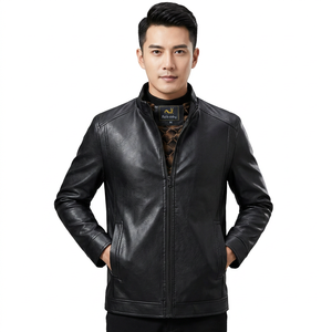 Motorcycle <b>Leather</b> <b>Jacket</b> Cross Zip Asymmetric Punk Rock Coat Sleek Designer Fashion Outerwear <b>Men</b> <b>Leather</b> <b>Jackets</b> - Product Image 4