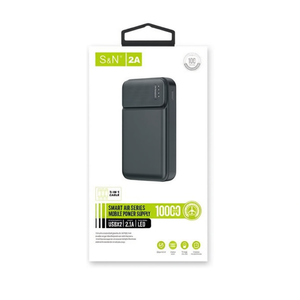 พาวเวอร์แบงค์ S&N 10000mAh 2A ช่องเสียบ USB คู่ พร้อมจอ LED และสายชาร์จ 3 in 1 - Product Image 3