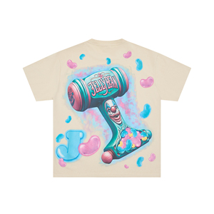 T-shirt Oversize in Cotone 100% Jellybean Miss <span class=keywords><strong>Mayhem</strong></span> Stile Streetwear con Stampa DTG Fronte/Retro e Decorazioni Hot Drill in Strass sulle Maniche - Product Image 2