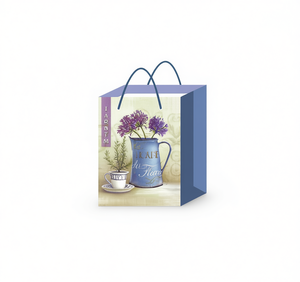 Sacchetto regalo in carta serie floreale di medie dimensioni per confezioni regalo - Product Image 1