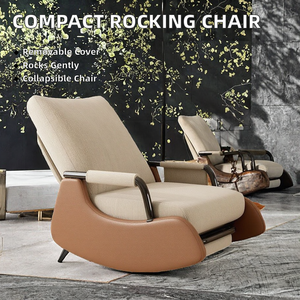 Sillón Reclinable Individual Moderno, Plegable, con Base de Madera, Funda Desmontable y Lavable, para Dormitorio o Sala de Estar - Product Image 3
