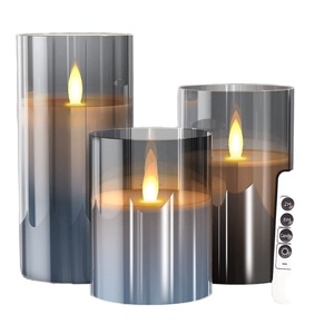Bougie LED sans flamme 3D à effet de flamme vacillante, en paraffine, télécommandée, pour décoration intérieure de Noël - Product Image 2