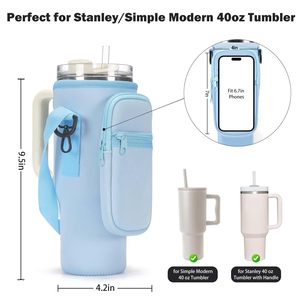 Bolsa Portabotellas para Vaso Stanley de 40/30 oz con Bolsillo para Teléfono, Portabotellas con Correa para Accesorios de Vaso Stanley - Product Image 2