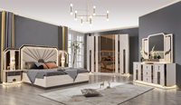 Ensemble de Chambre King Size de Luxe Style Nordique Moderne, Mobilier en Bois Confortable avec Rangement pour Hôtels, Prix Abordable