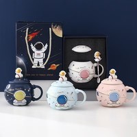 Nouvelles tasses en céramique pour astronautes - Coffret cadeau grande capacité - Tasses à eau simples en gros - Tasses Planètes
