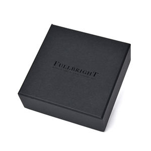 Boîte d'emballage en papier kraft noir écologique OEM d'usine, personnalisée avec logo, intérieur en velours de luxe, boîte cadeau pour une seule montre - Product Image 1