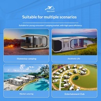 Cabane préfabriquée en acier avec isolation EPS pour hébergement touristique, chambre d'hôtes, vue sur la mer de Sanya, camping extérieur, véranda E7