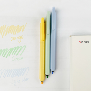 Varilla de plástico con punta oblicua personalizada YF, resaltador permanente, de papel <span class=keywords><strong>Pastel</strong></span> marcador de tinta, tapa pequeña, sin secado, para uso escolar, suelto - Product Image 2