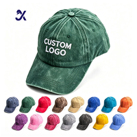 Gorra de Béisbol JX con Efecto Desgastado, Unisex, de Algodón Lavado, Estilo Vintage, con Logotipo Bordado Personalizado, Gorra de Golf para Papá
