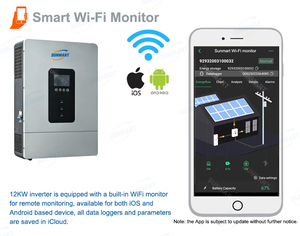 Onduleur <span class=keywords><strong>solaire</strong></span> hors réseau robuste 12 kW à connexion parallèle 48 V vers 230 V avec BMS intelligent et WiFi CT - Product Image 5