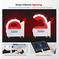 Chambre de luminothérapie rouge motorisée, lit de luminothérapie rouge pour tout le corps avec technologie LED multi-longueurs d'onde