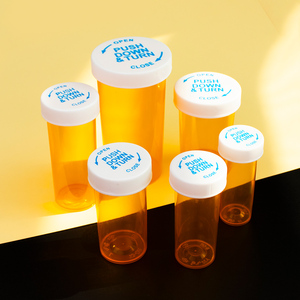 Flacons de médicaments en plastique avec bouchon réversible personnalisés avec logo imprimé, flacons de médicaments Dram Rx - Product Image 3