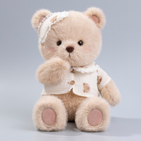 En gros, Jouets en peluche super doux rembourrés de coton PP, mignons lapins, ours, renards blancs, compagnons de naissance lavables